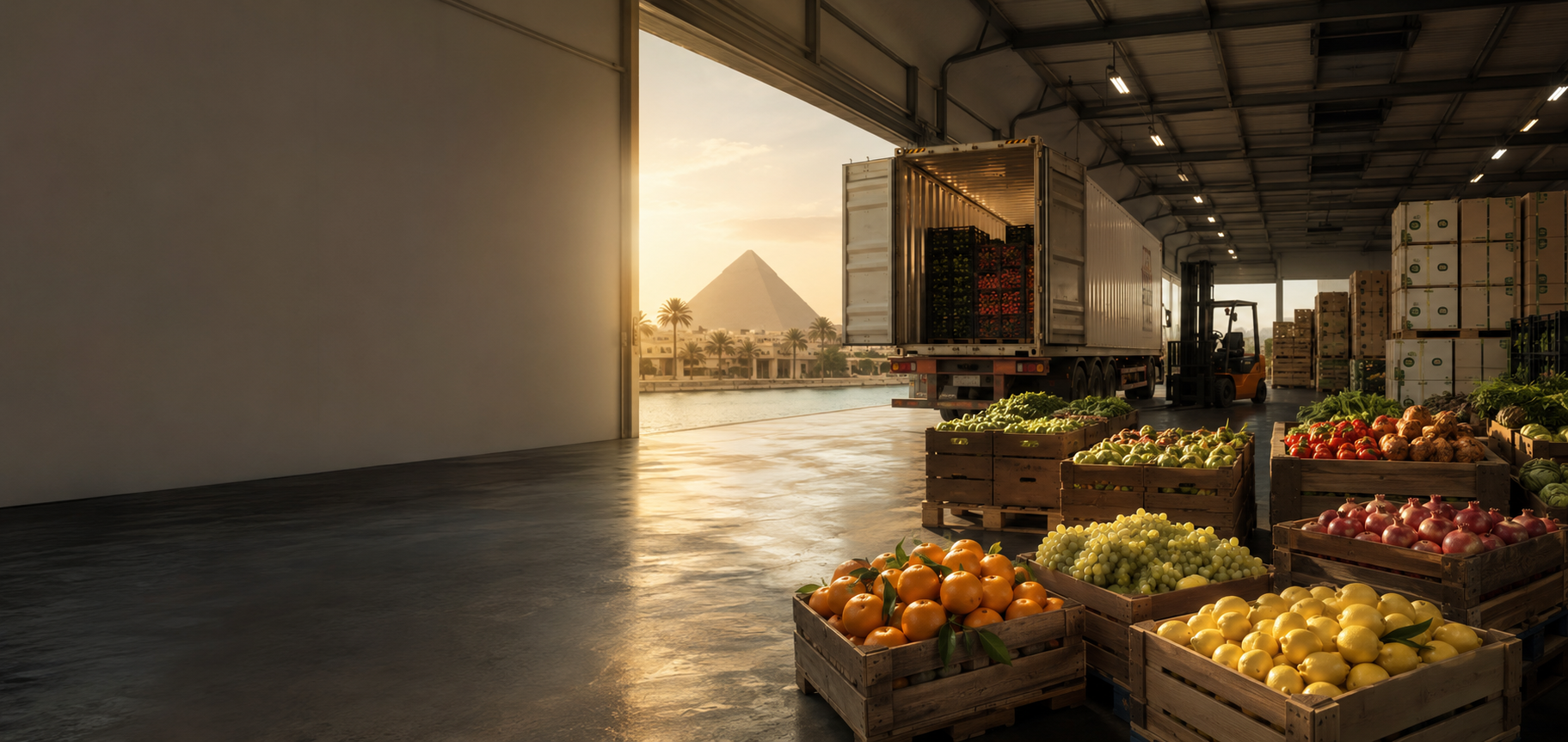 Premium Egyptian produce prepared for international export